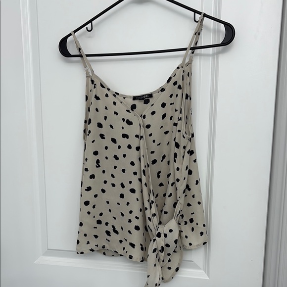 Polka Dot Sleeveless Top - Black and Cream - Picture 1 of 1